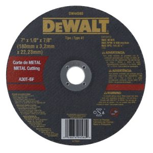 DISCO DE CORTE 7 X 3.2MM X 7/8 PARA METAL DEWALT DW44560