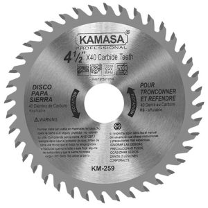 DISCO DE SIERRA 4 1/2 40 DIENTES PARA MADERA KAMASA KM259