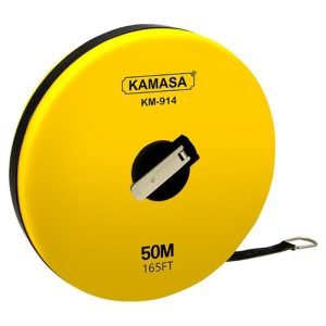 WINCHA O CINTA METRICA LARGA TIPO CARRETE 50 METROS KAMASA KM914