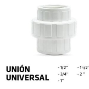UNION UNIVERSAL PVC INYECTADA 1/2 C/R - EUROTUBO
