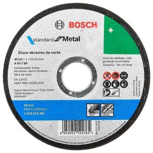 DISCO DE CORTE 4 1/2 X 1MM X 7/8 PARA METAL Y ACERO INOXIDABLE BOSCH 2608.619.383-000