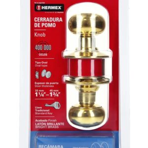 CHAPA CERRADURA TIPO OVAL PARA RECMARA. LATN BRILLANTE.43458 HERMEX