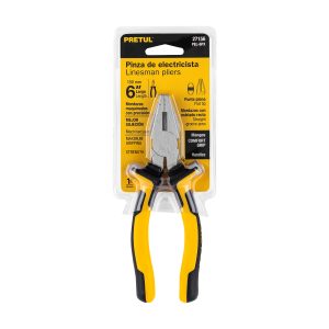 ALICATES UNIVERSALE/PINZA PARA ELECTRICISTA 6 MANGO COMFORT GRIP. PRETUL