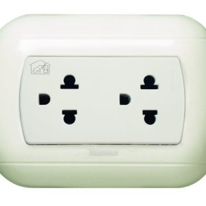 TOMA DUPLEX EU/US 2P+T 15/16A MARFIL P57 - BTICINO